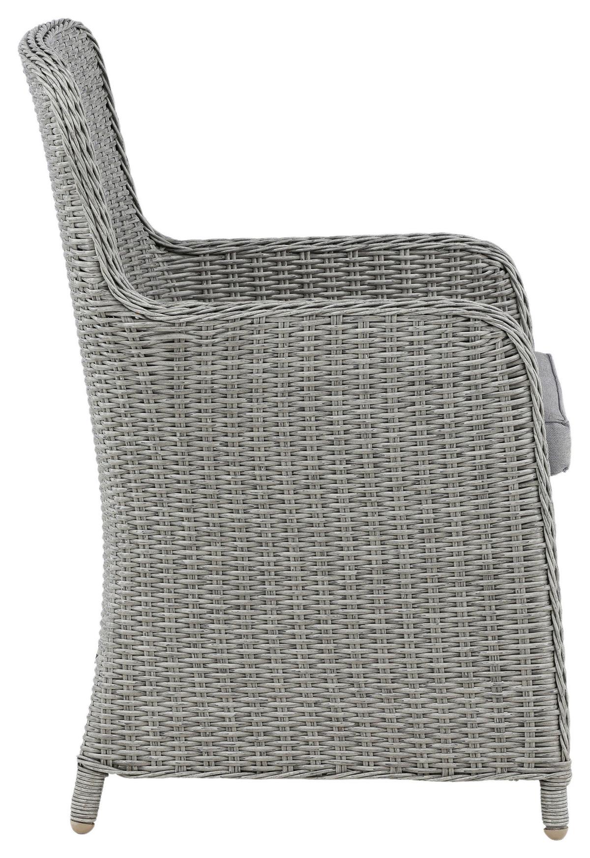 GARTENSTUHL-SET WEMBLEY - Grau, KONVENTIONELL, Kunststoff/Textil (62/94,5/65cm) - Gardenson