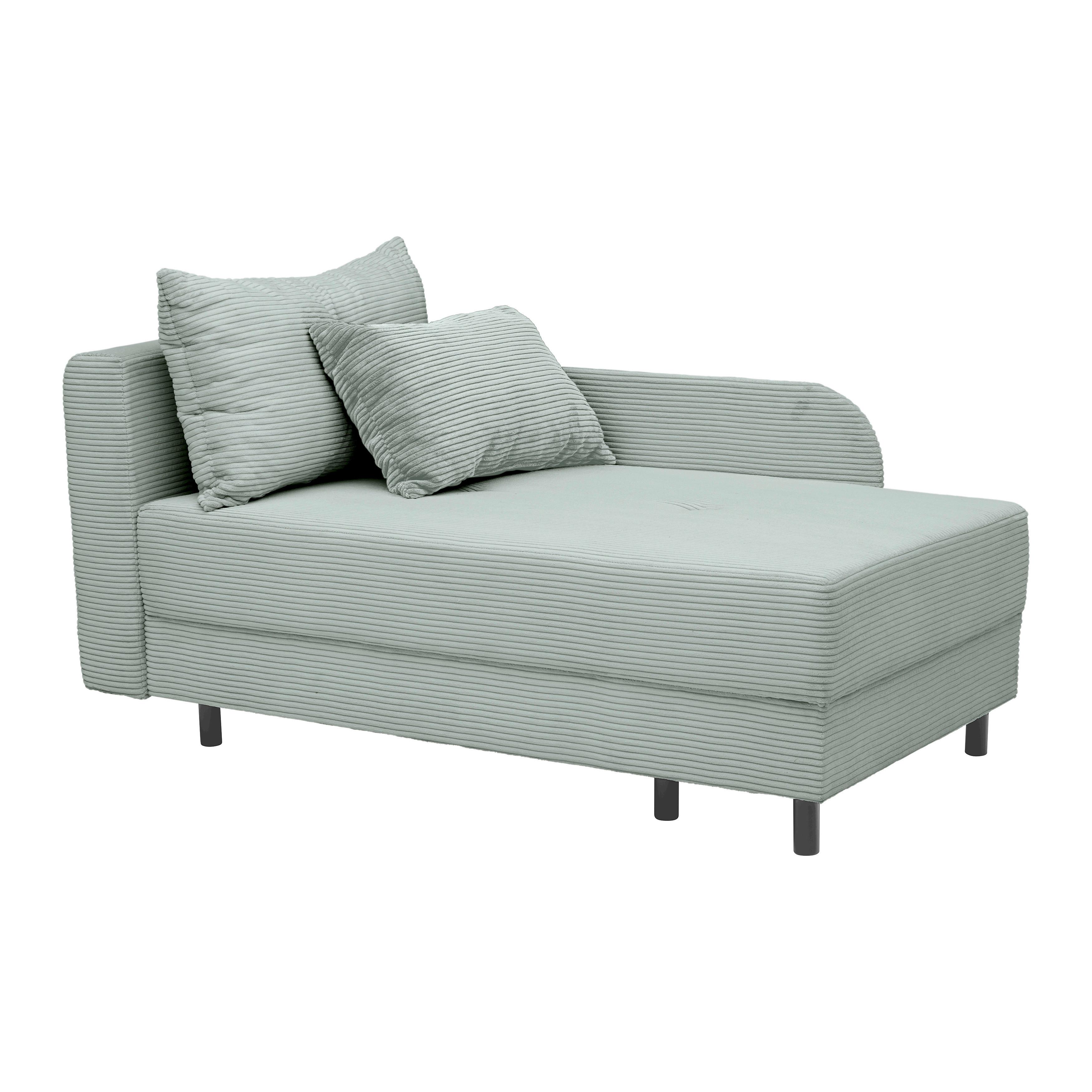 Liege Nova Grau - Schwarz/Grau, MODERN, Holz/Textil (85/62/145cm) - Mömax