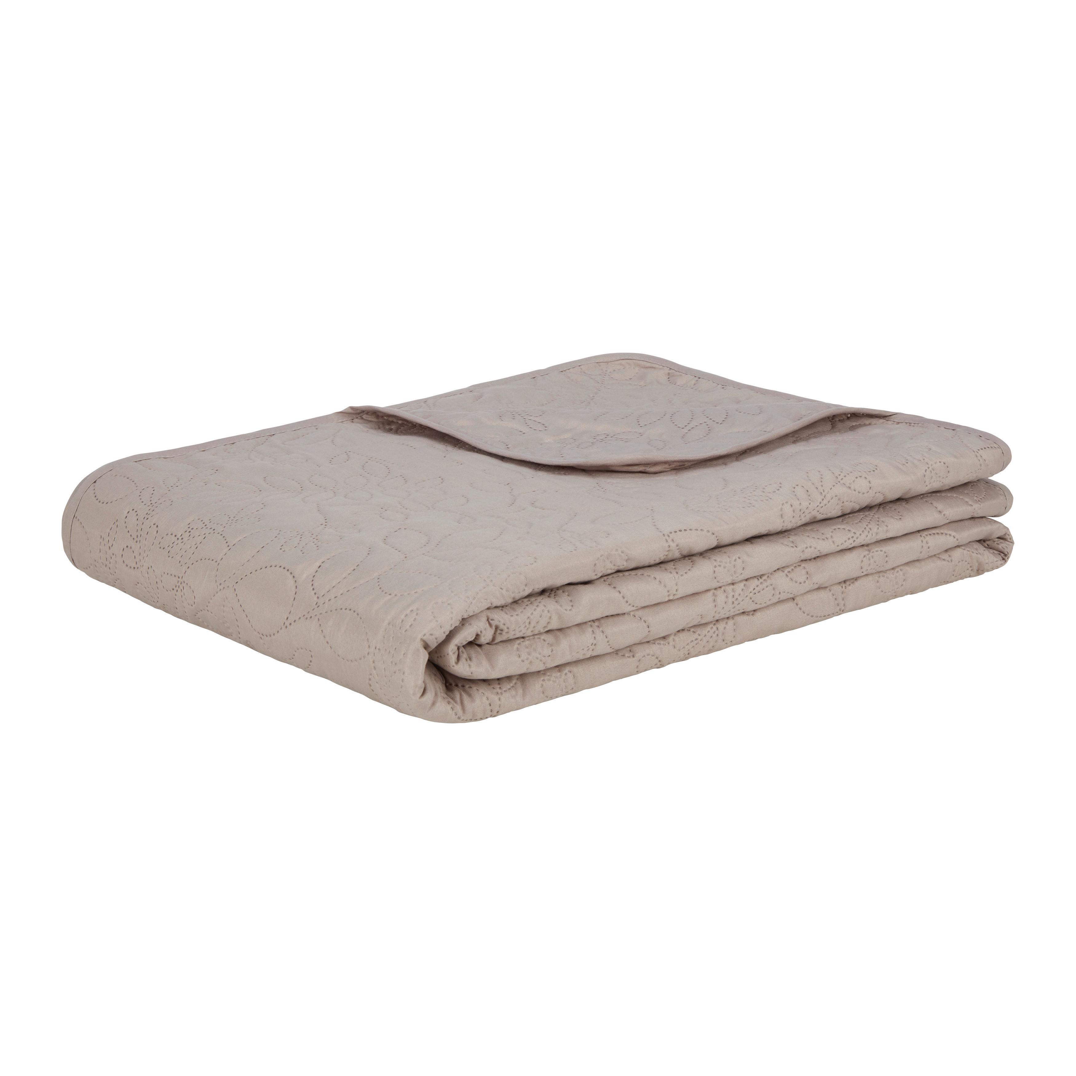 Cuvertură GRACE - gri-maro, textil (220/240cm) - Modern Living