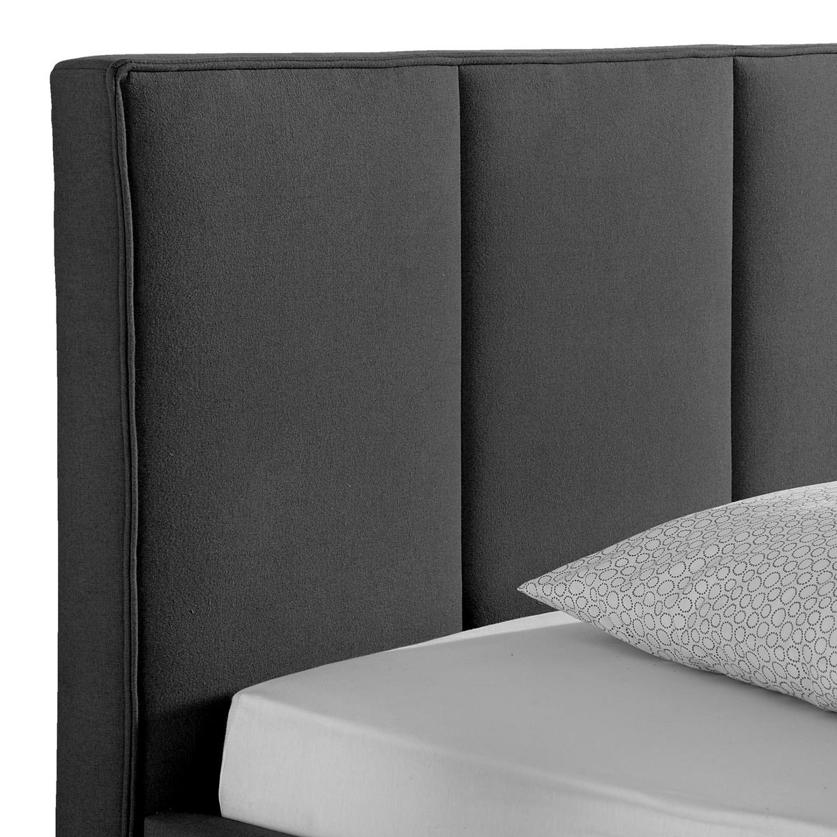 Polsterbett Avola Anthrazit ca. 160x200 cm - Anthrazit/Schwarz, MODERN, Holz/Textil (160/200cm) - Livetastic