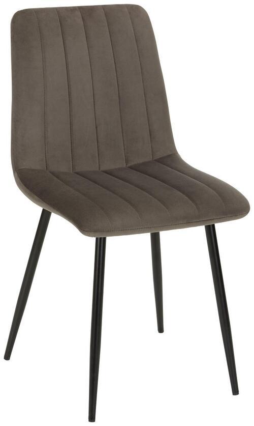 Stuhl in Anthrazit - Anthrazit/Grau, LIFESTYLE, Textil/Metall (44/88/54cm) - Based