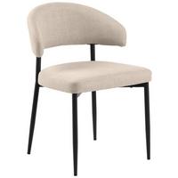 KRZESŁO EDINA - beżowy/czarny, Trend, metal/tkanina (56/77/55cm) - MID.YOU
