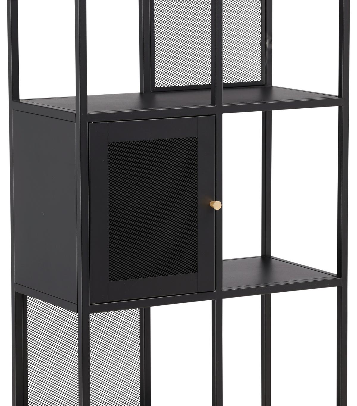 REGAL NETT - Schwarz, Design, Metall (70/180/35cm) - Livetastic