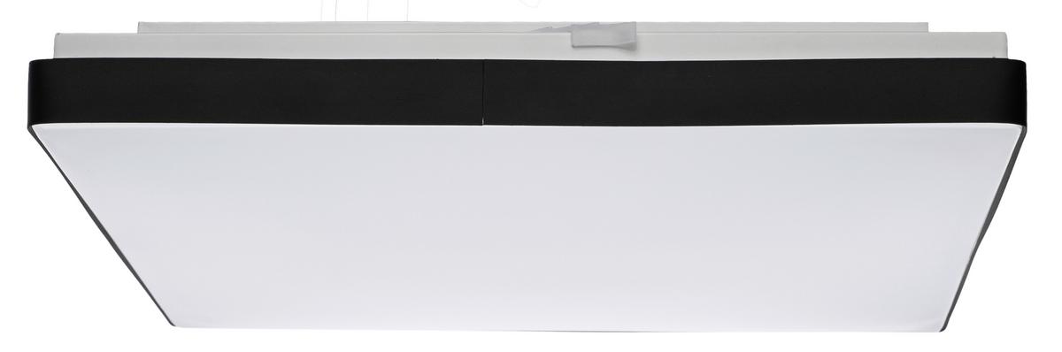 LED Mennyezeti Lámpa Jannek 33/33cm - fekete, Modern, műanyag/fém (33/33/5cm) - Premium Living