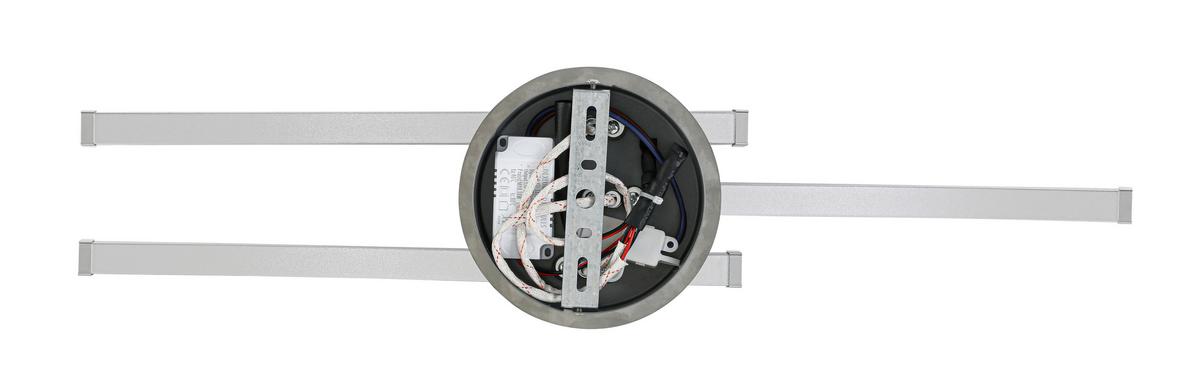 Plafonieră cu LED Rollim - culoare nichel/alb, Konventionell, plastic/metal (14/54,5/6,5cm) - Mömax