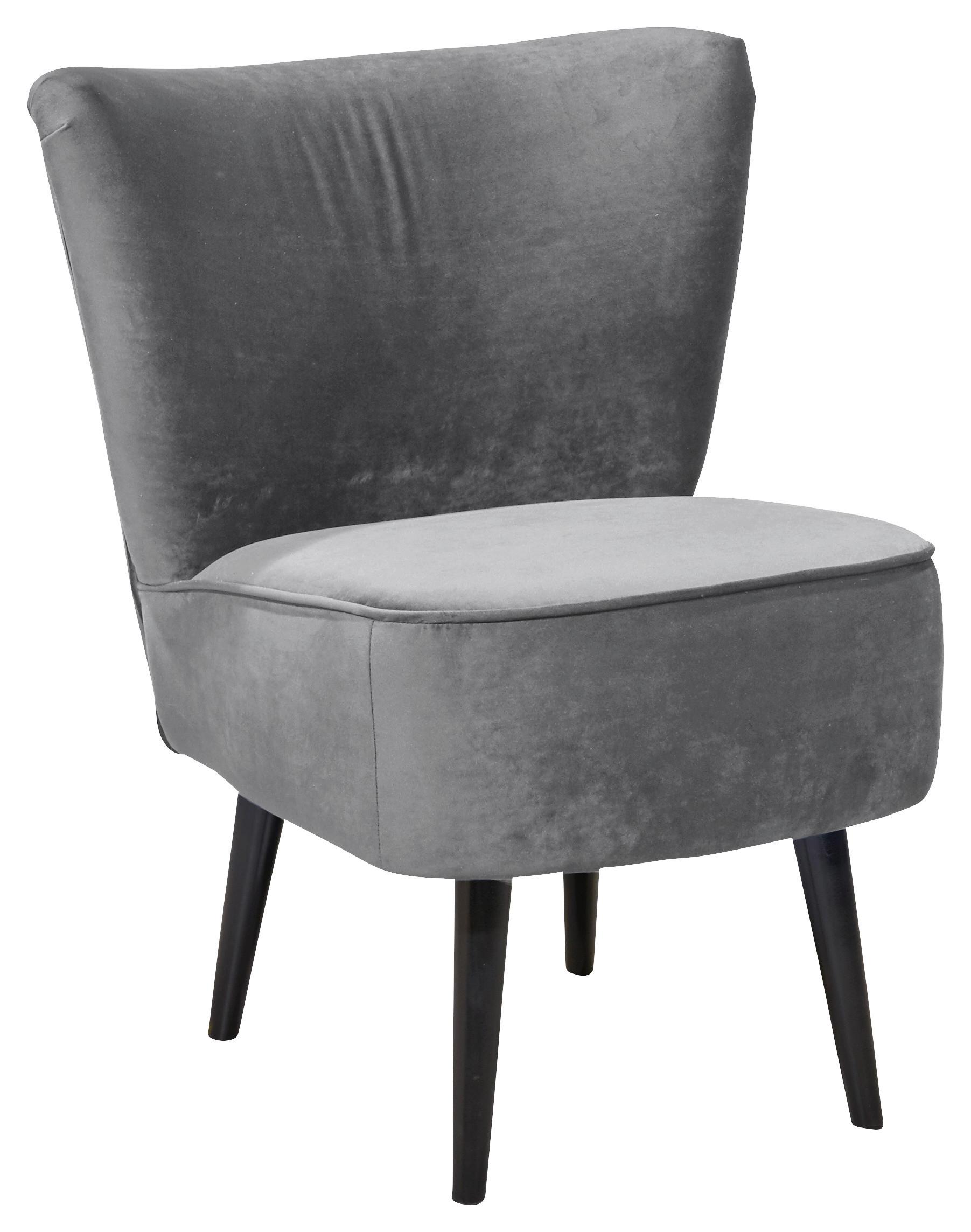 Fotelja Lord -Trend- - siva/crna, Trend, drvni materijal/tekstil (65/89/70cm) - MID.YOU