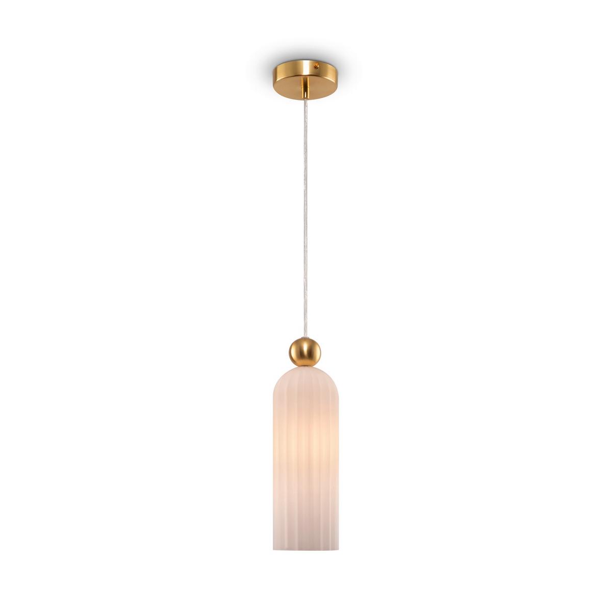 Pendelleuchte Antic Weiß/Goldfarben max. 40 Watt - Goldfarben/Weiß, Trend, Glas/Metall (10/34,7cm) - MAYTONI