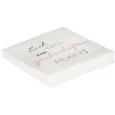 Serviette Zauberhafter abend in Weiß - Hellrosa/Schwarz, Papier (33/33cm)