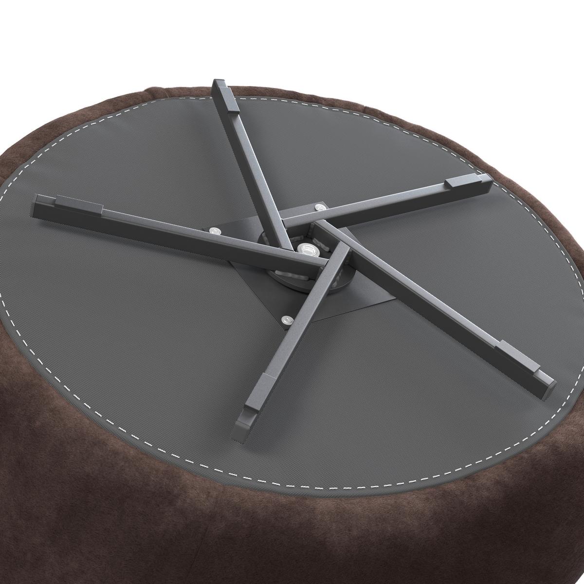Designsessel Pio drehbar Braun - Schwarz/Braun, MODERN, Textil/Metall (130/80/112cm) - Mömax