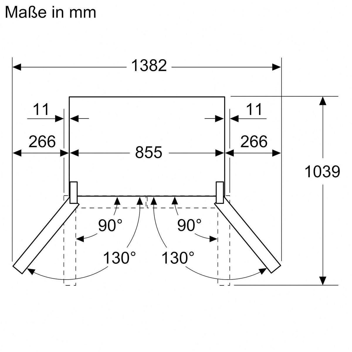 French-Door KMC85LBEA Schwarz - Schwarz, MODERN, Metall (85,5/189,5/66,6cm) - Bosch