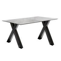 Kihúzható Asztal Big System - világosszürke/fekete, Modern, faalapú anyag (160-210/70/90cm) - Mömax