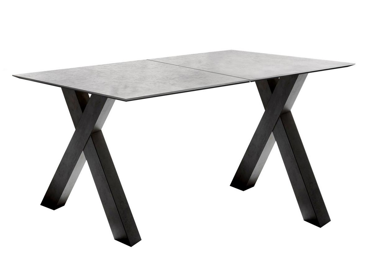 Kihúzható Asztal Big System - világosszürke/fekete, Modern, faalapú anyag (160-210/70/90cm) - Mömax
