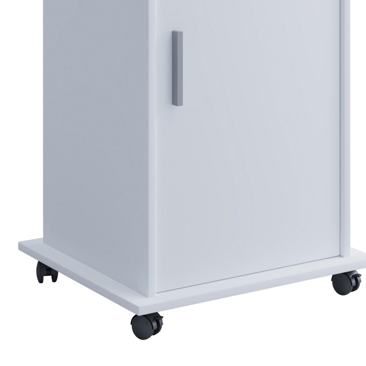 Stoječi Pult Meeta, Bela - bela, Basics, leseni material (60/50/120cm) - MID.YOU