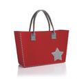 Nakupovalna Torba Filztasche - rdeča/siva, tekstil (50/30/15,5cm) - Mömax modern living