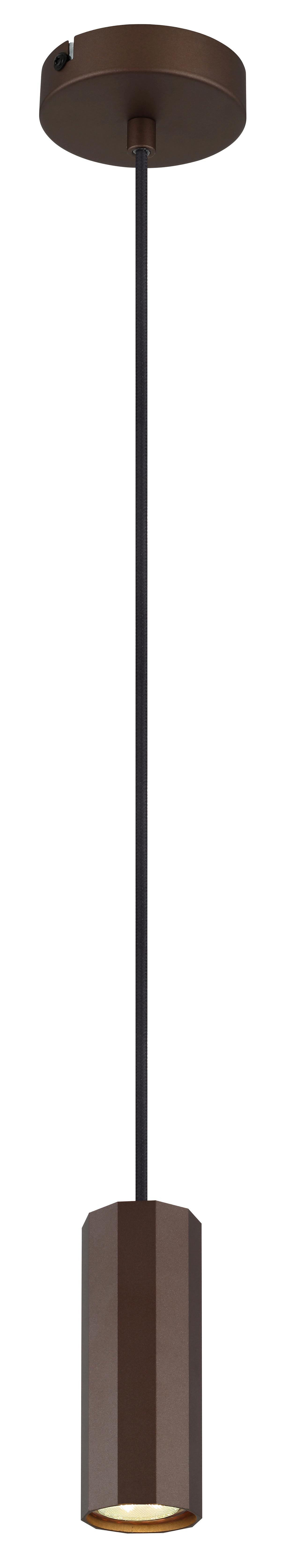 HÄNGELEUCHTE 57919H - Bronzefarben, Design, Metall (10/120cm) - Globo