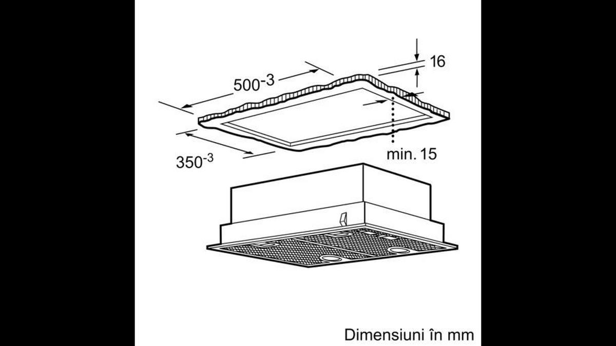 Hotă complet incorporabilă Bosch - Modern (53/25,5/38cm) - Bosch