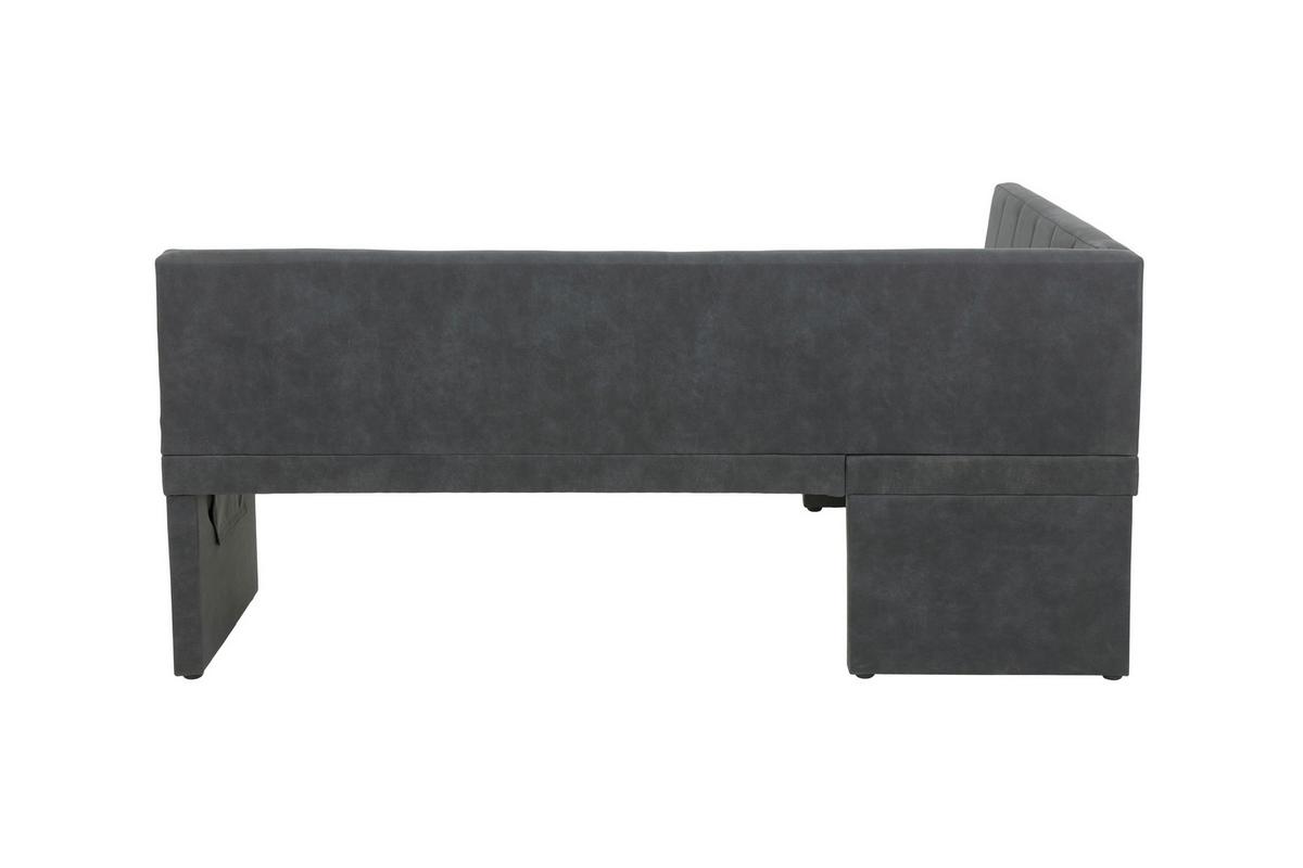 ECKBANK MELANIE REB - Anthrazit, MODERN, Holz/Textil (200/90cm) - P & B
