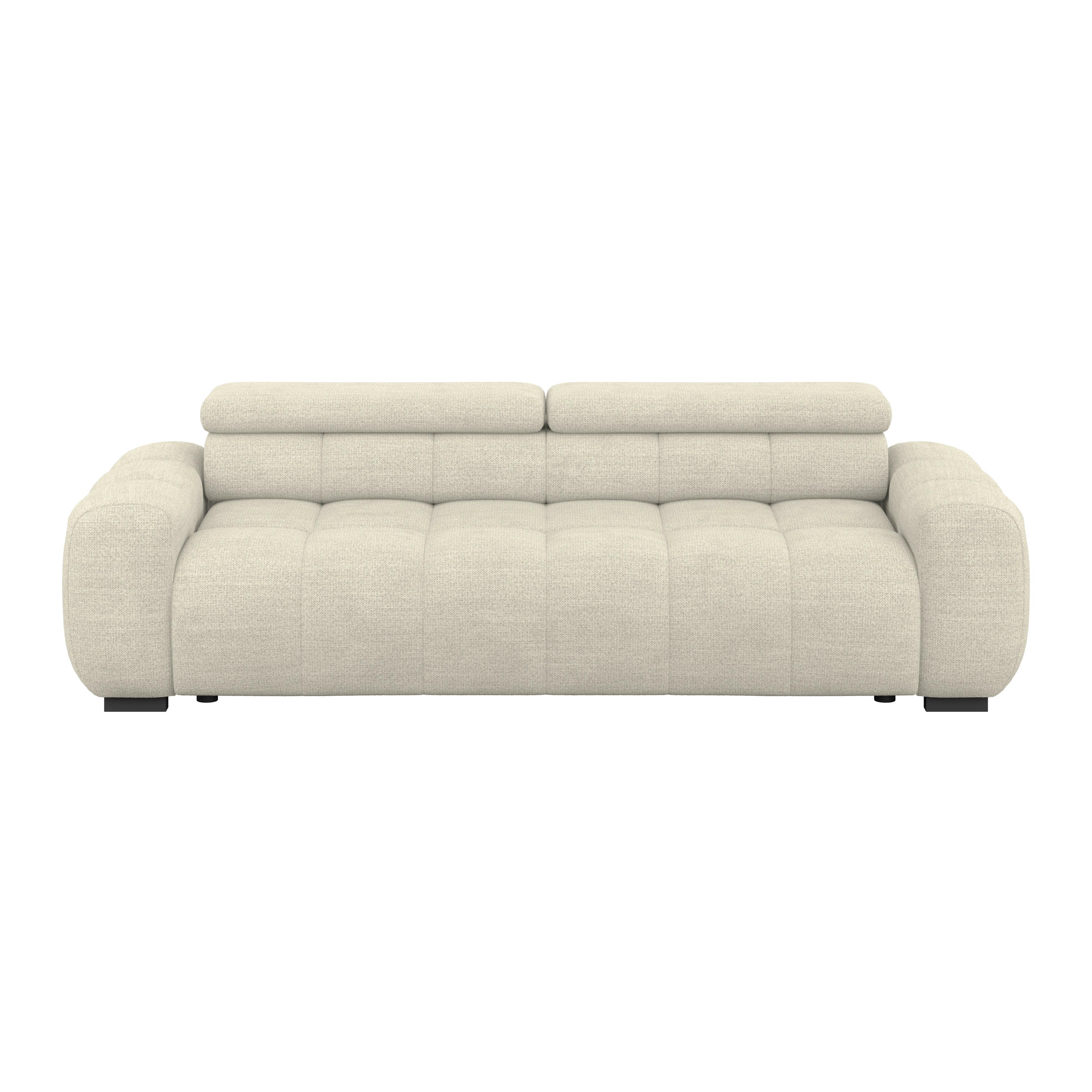 Velika Sofa Bull - crna/krem, Design, tekstil/plastika (248/77-97/108cm) - Luca Bessoni