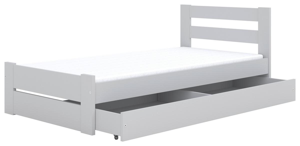 Otroška Postelja Emil, 80x160cm - bela/barve breze, Moderno, leseni material/les (80/160cm) - MID.YOU