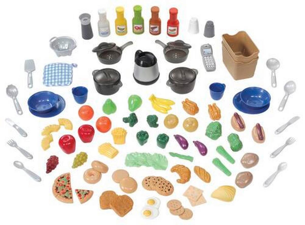 Kinderküche Italian Style, 101-teilig - Beige/Rot, Basics, Kunststoff (129/119,4/92,4cm) - Ambia Garden