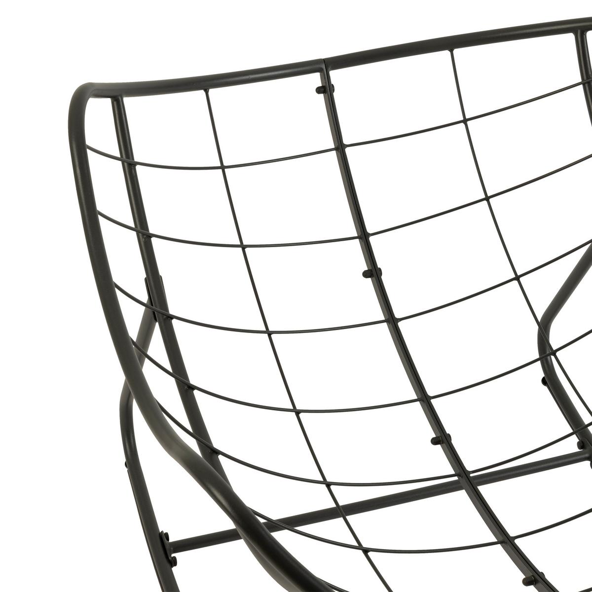 Fotoliu balansoar Paopao - gri, Basics, metal/textil (96/109/83cm)