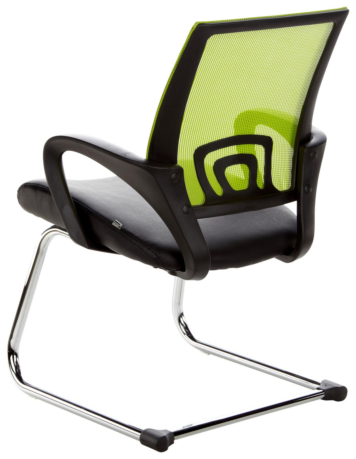 Konferenčni Stol Visto Net V, Črna, Zelena - srebrne barve/črna, Basics, kovina/tekstil (57/98/52cm) - MID.YOU