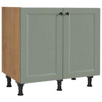 Spülenunterschrank Cascada Grün - Eichefarben/Schwarz, MODERN, Holzwerkstoff/Metall (90/87/56cm) - Nobilia