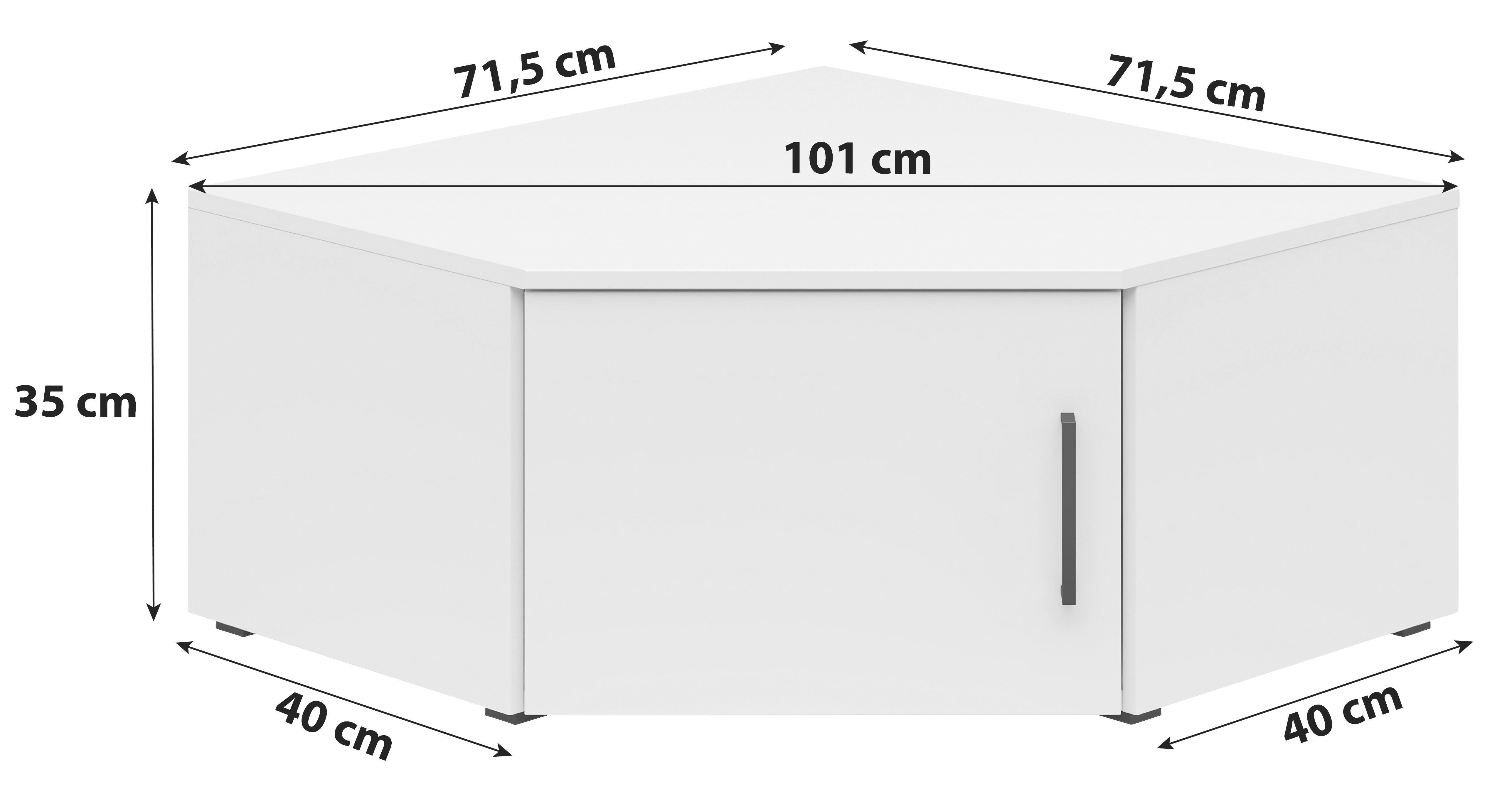 Extensie la dulap MULTI - grafit, Modern, material pe bază de lemn (71,5/71,5cm) - Modern Living