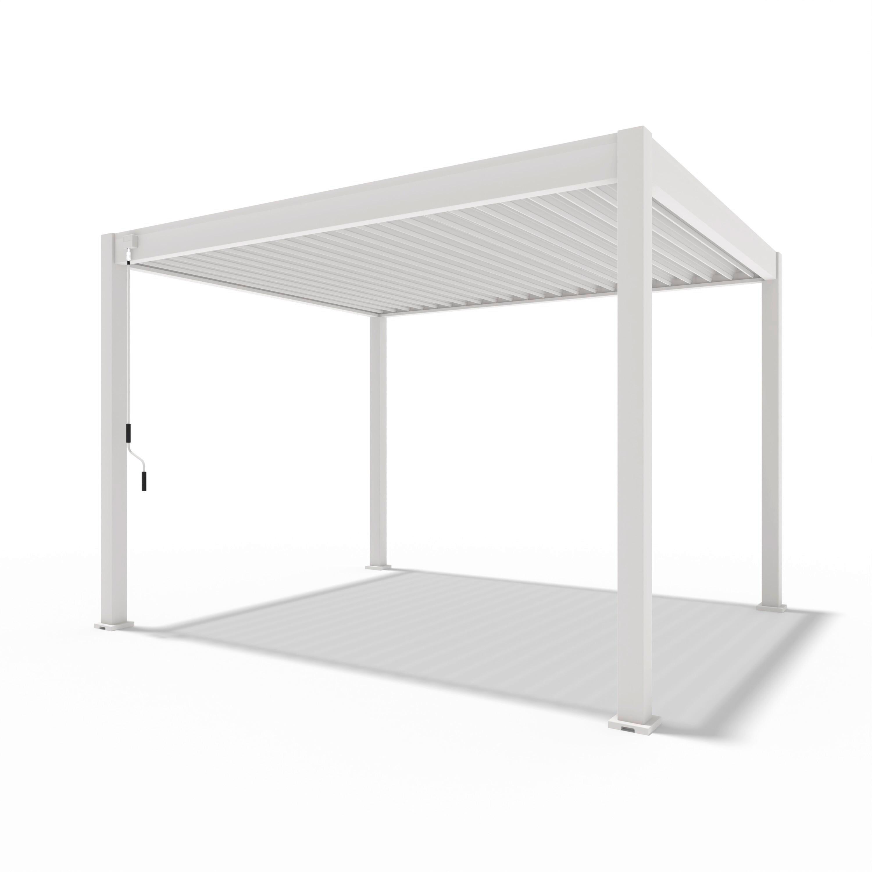 Pergola Trumpf, Biserna Barva, 3x3,6m - biserna, Basics, kovina (300/255/360cm) - Gardenson