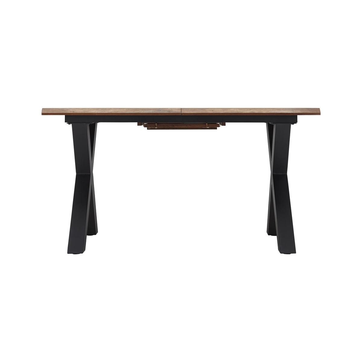 table à rallonge LIA - noir/couleur de noyer royal, Modern, métal/matériau de bois (140-180/90/76cm) - P & B
