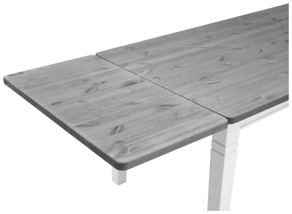 STÓŁ DO JADALNI BERGEN - biały/szary, Romantik / Landhaus, drewno (120/78/78cm) - Boxxx