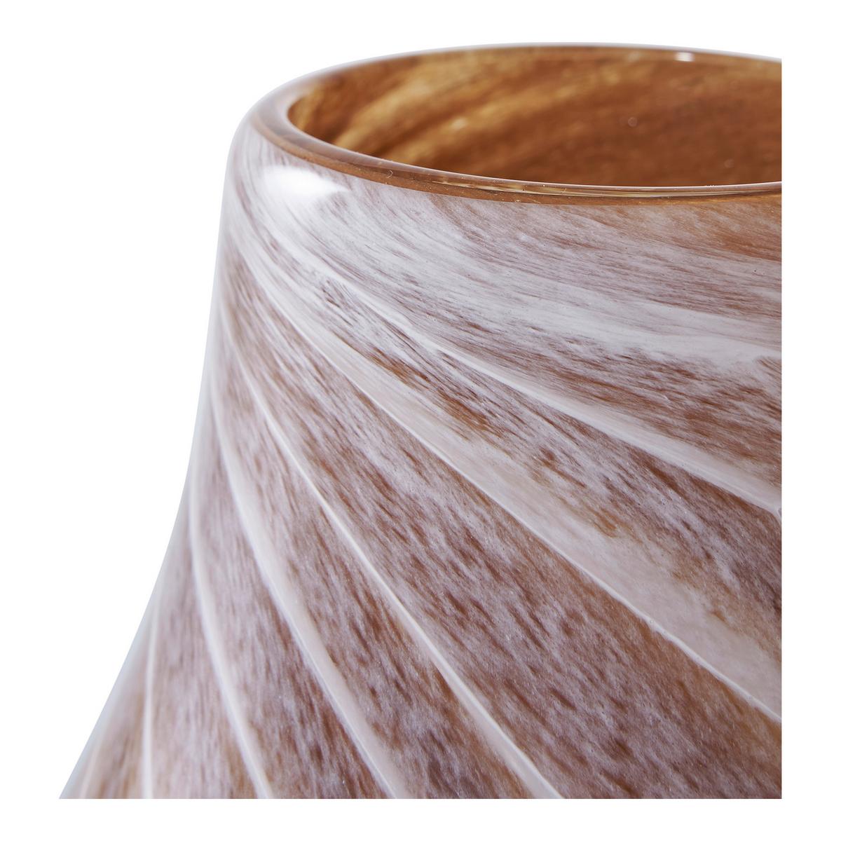 Vase Braun - Braun, Design, Glas (16/23/16cm)
