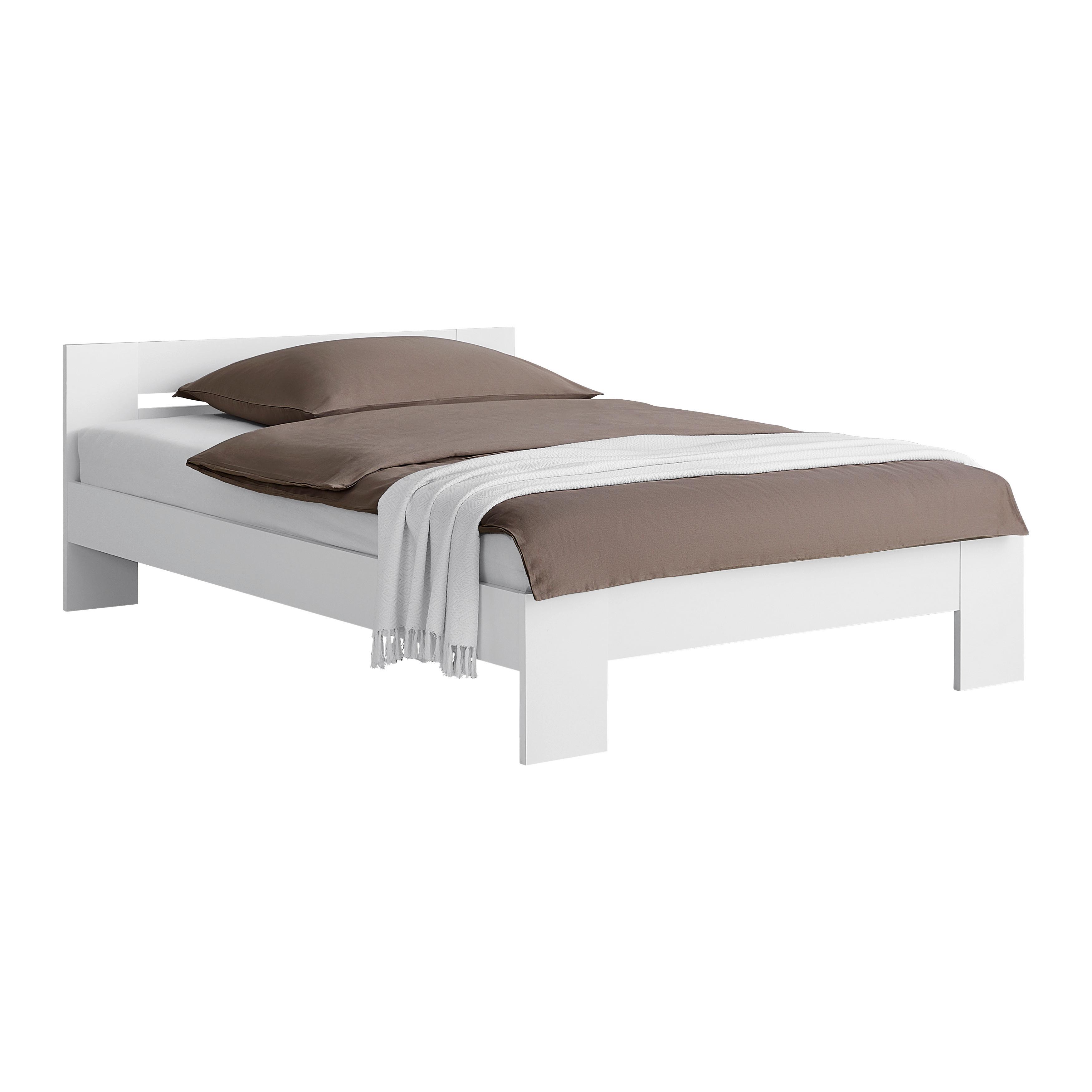 Bett Madrid Weiß ca. 140x200cm - Weiß, MODERN, Holz (140/200cm) - Mömax