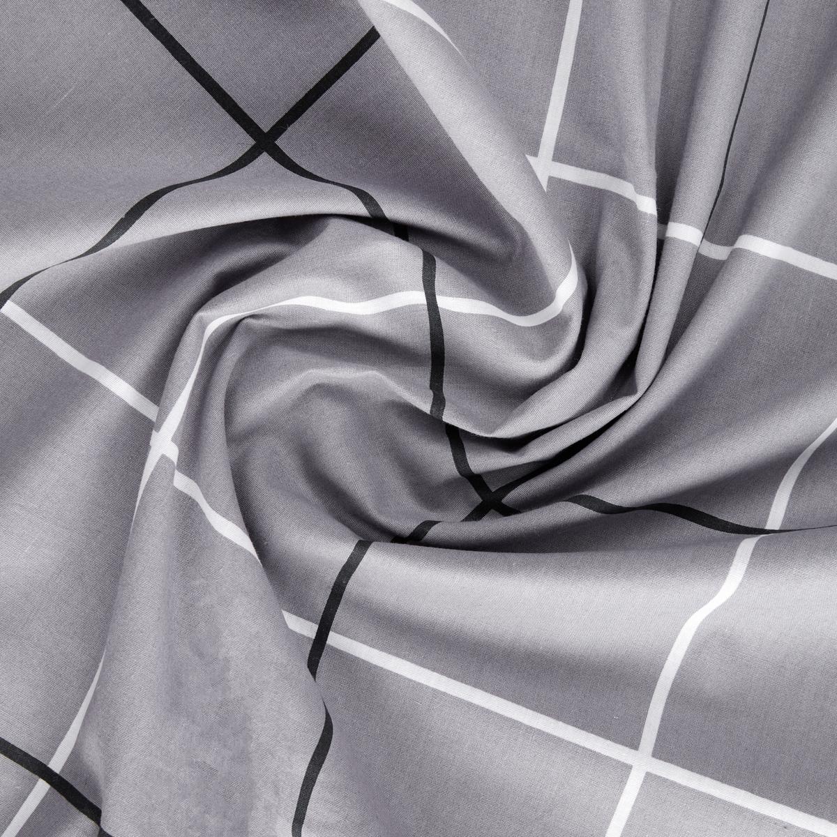 Bettwäsche Gitterkaro ca. 160x210cm - Grau, Modern, Textil (160/210cm) - Modern Living