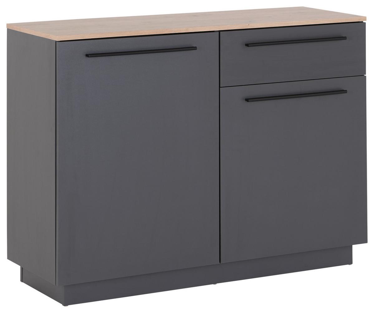 Comodă ALASKA 1 - stejar Artisan/antracit, Modern, material pe bază de lemn (120/90,9/42cm) - Modern Living
