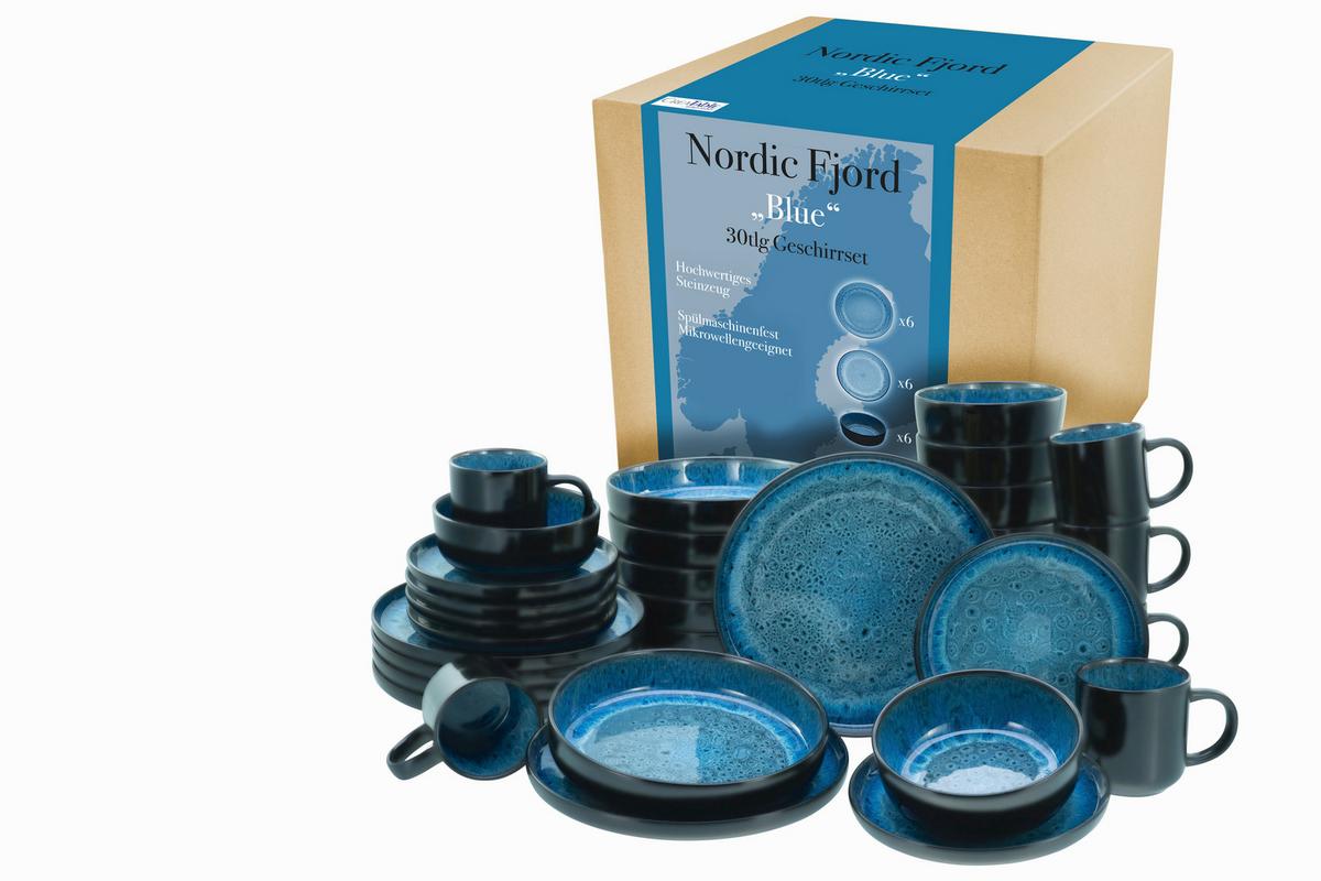 Kombinirani Servis Nordic Fjord Blue, 30-Delni - modra, Trend, keramika (58/45/33null) - Creatable