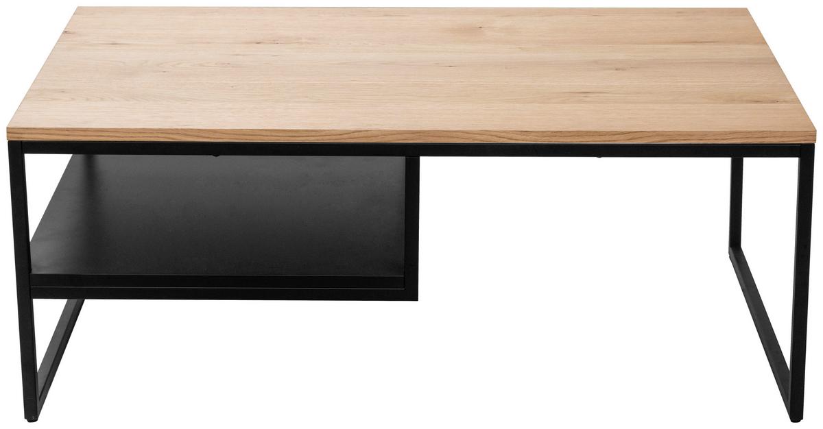 STOLIK KAWOWY TACOMA - kolor dębowy/czarny, Design, materiał drewnopochodny/metal (110/70/45cm) - MID.YOU