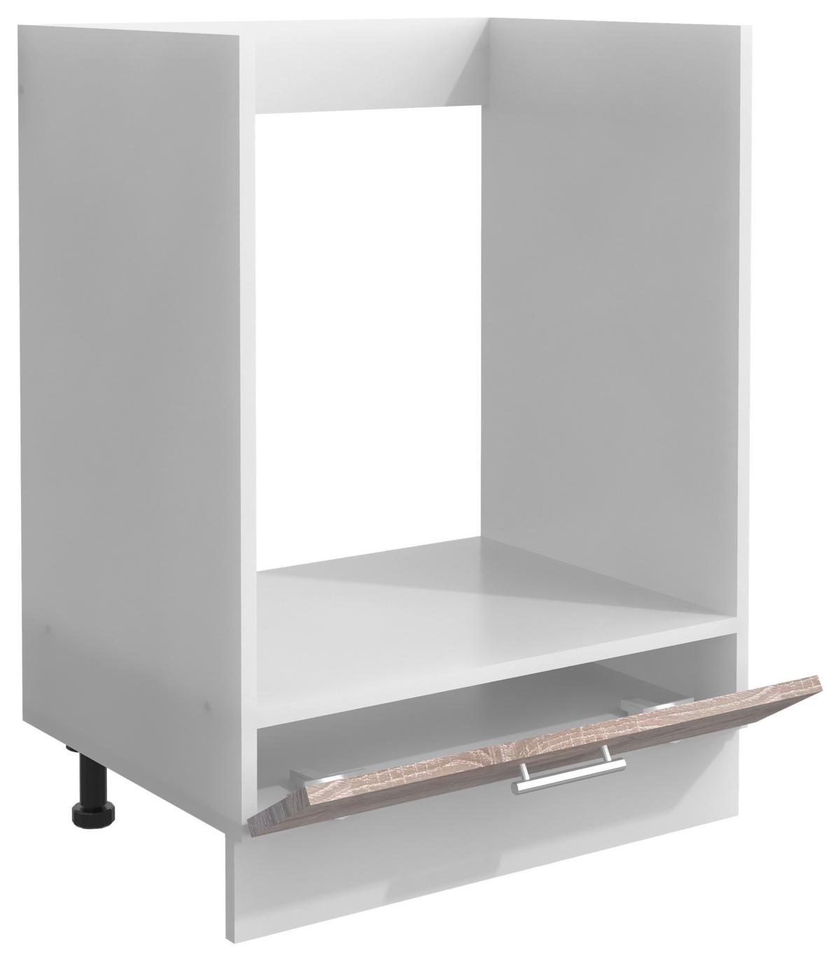 Omara Za Vgradnjo Štedilnika Esilo, Hrast, Bela - bela/barve aluminija, Design, kovina/leseni material (60/82/46cm) - MID.YOU
