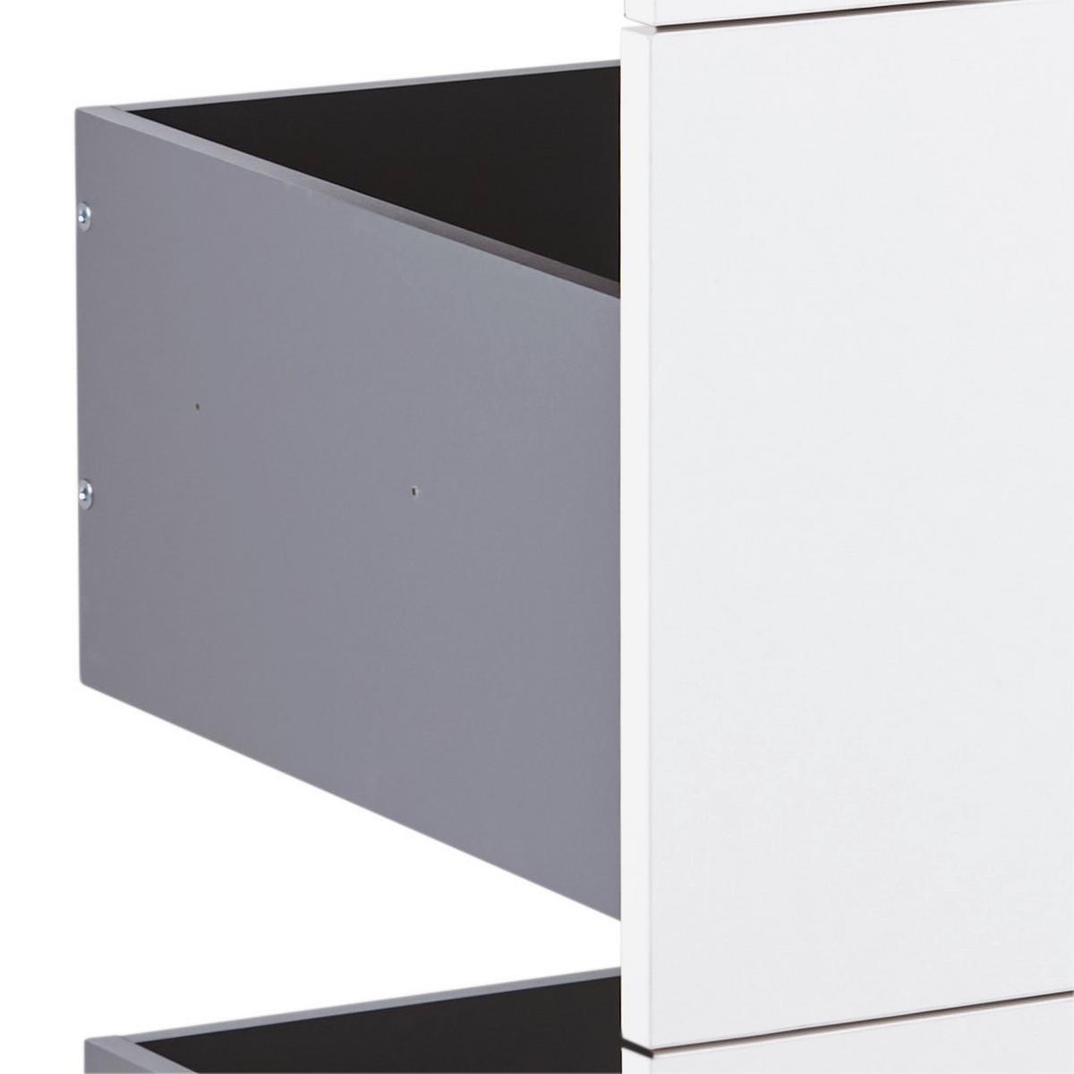 Schubladenset Unit in Weiss - Weiss, Modern, Holzwerkstoff (91/83/47cm) - Based