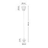 LAMPSOCKEL LORI - vit, Klassisk, plast (7/7/140cm) - Mömax