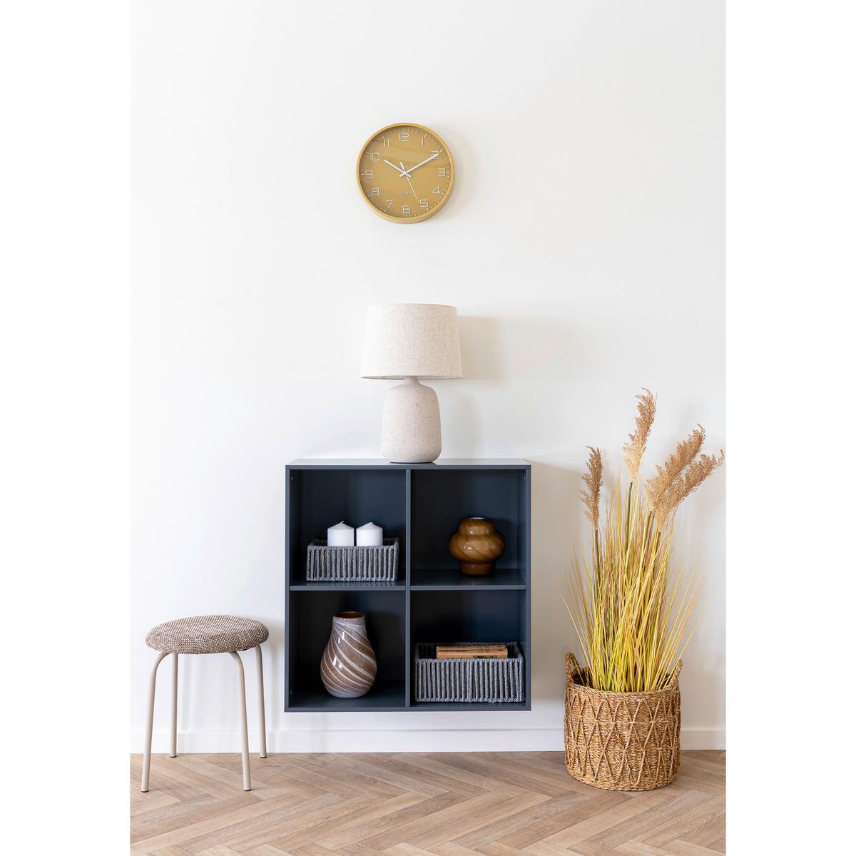 Wanduhr Rosolini Wall Clock Currygelb Ø ca. 30cm - Currygelb, Basics, Glas/Kunststoff (30/30/4cm)