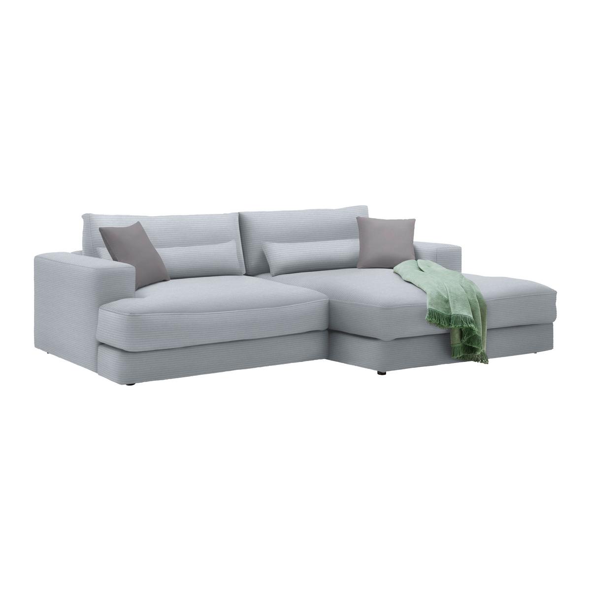 Ecksofa Fabiona rechts Grau - Schwarz/Grau, MODERN, Holz/Kunststoff (268/85/194cm) - Premium Living