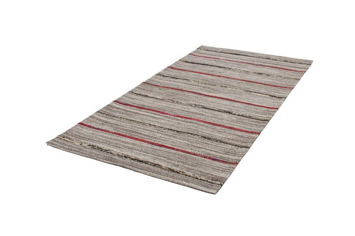 Flachwebeteppich Duarte 110 Natur / Rot 80x150 - Rot/Naturfarben, Basics, Textil (80/150cm) - Kayoom