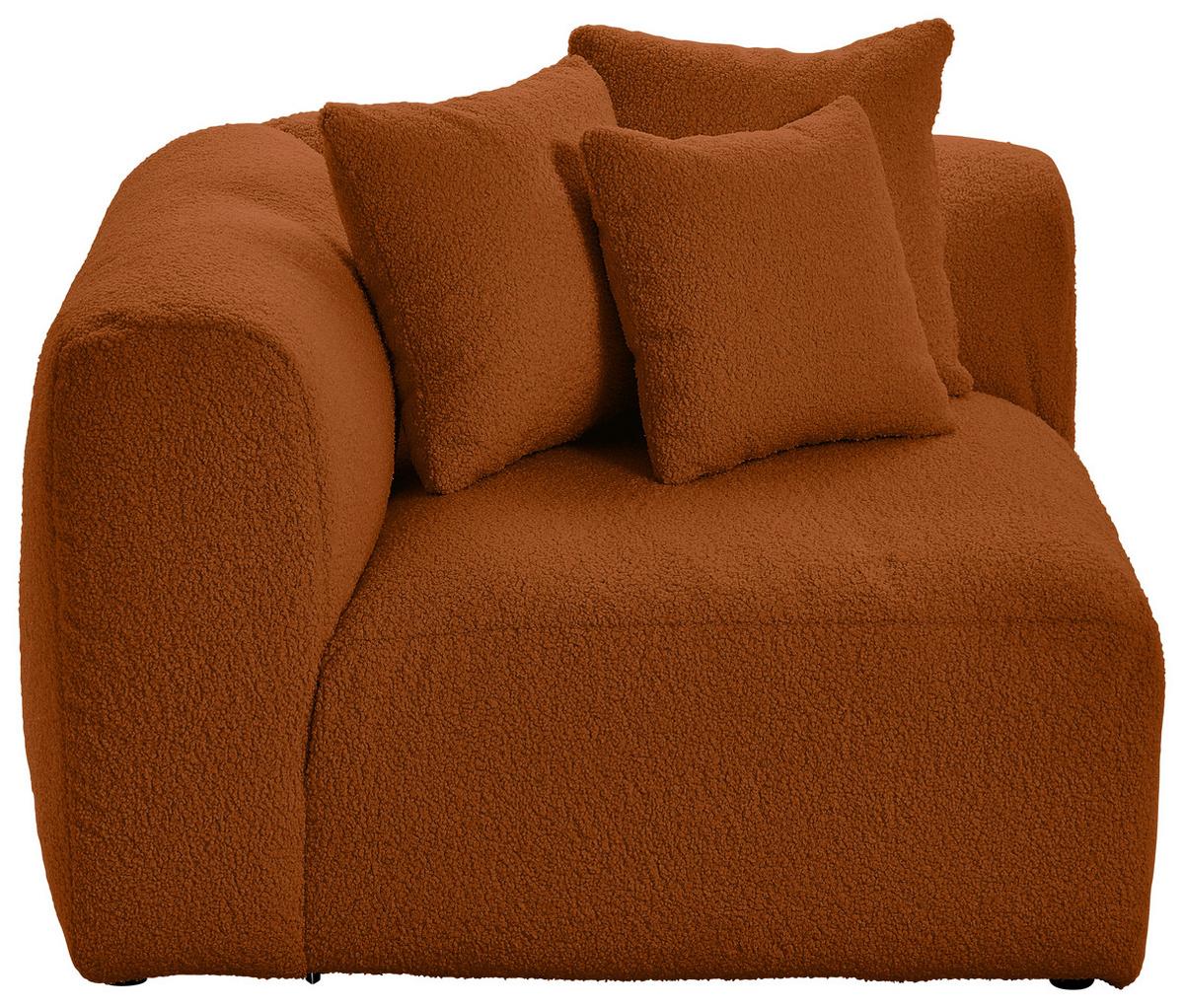 Modul Sofaelement Bloom Ecke Rostfarben - Rostfarben, Trend, Textil (115/70/115cm) - Livetastic