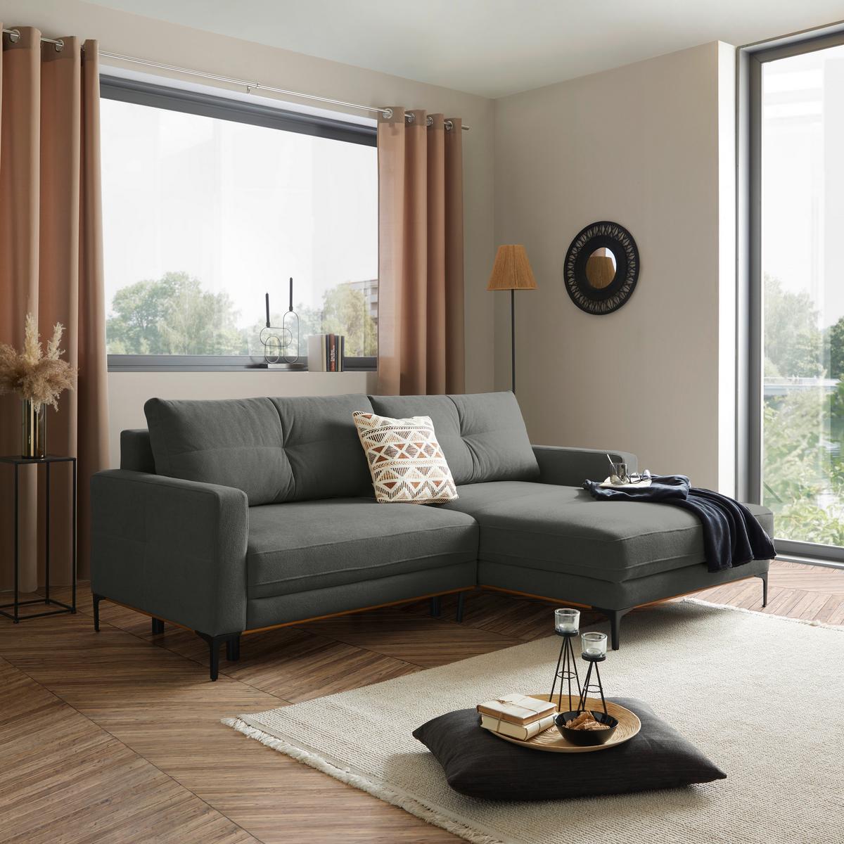 Coltar BERGAMO - gri închis, Modern, textil (238/162cm) - Mömax