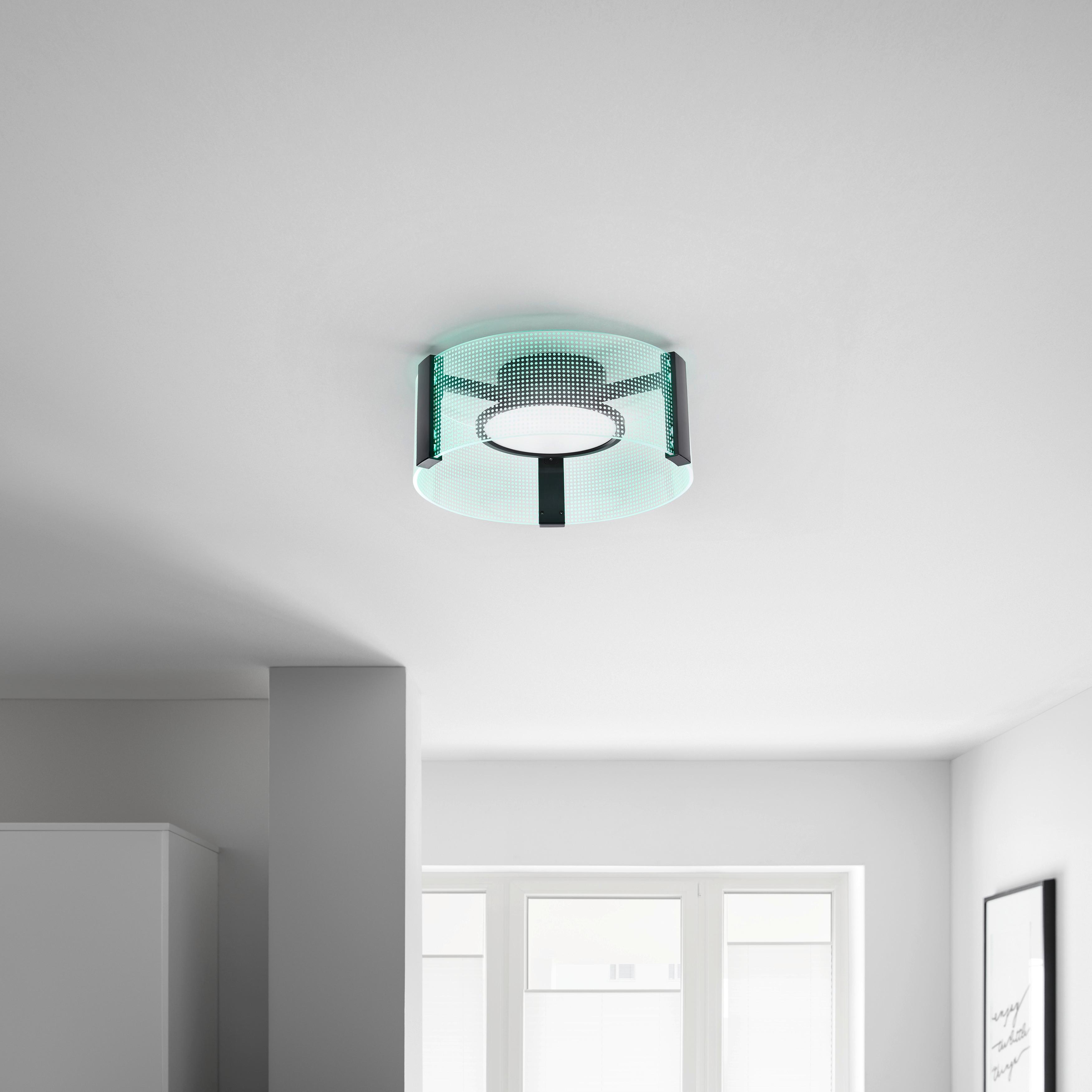 LAMPA SUFITOWA LED MARGE - czarny/biały, Modern, tworzywo sztuczne/metal (40/16,5cm) - Bessagi Home