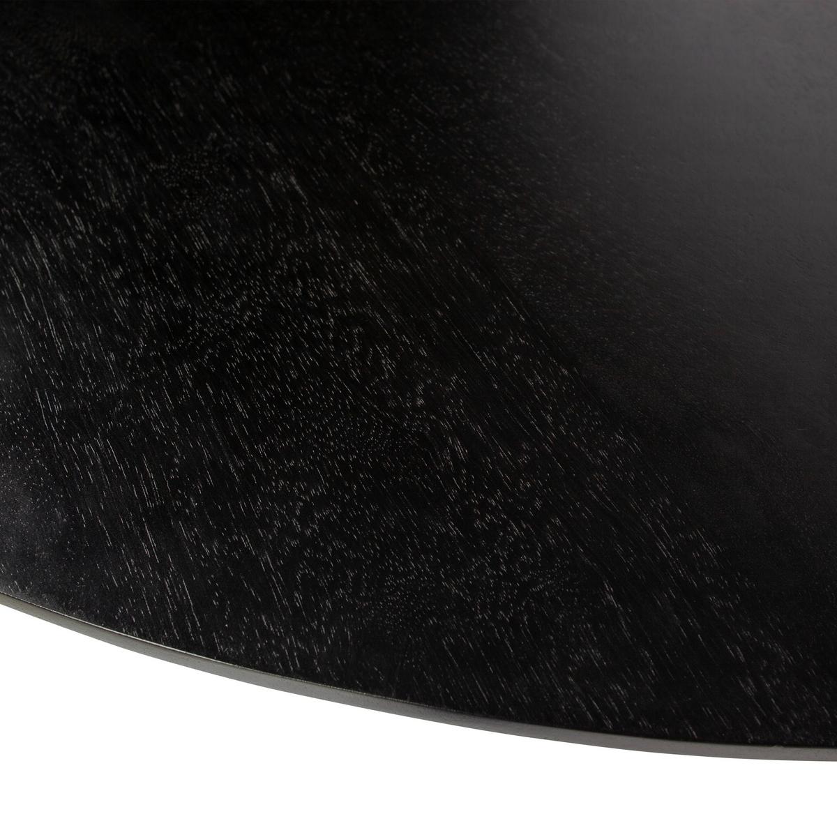 Esstisch Blanco Echtholz Schwarz - Schwarz, Design, Holz (120/120/75cm) - Livetastic