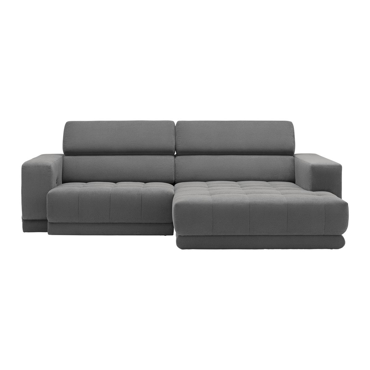 Kutna Garnitura Portland - siva/crna, Moderno, tekstil/plastika (275/78-98/197cm) - Premium Living