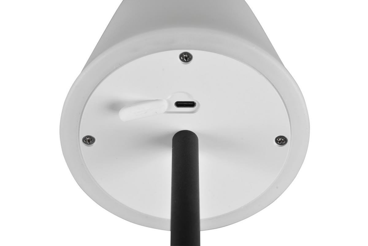 LAMPA STOŁOWA Z AKUMULATOREM R54086132 MARTINEZ - czarny/biały, Konventionell, tworzywo sztuczne/metal (11,00/39,00cm)