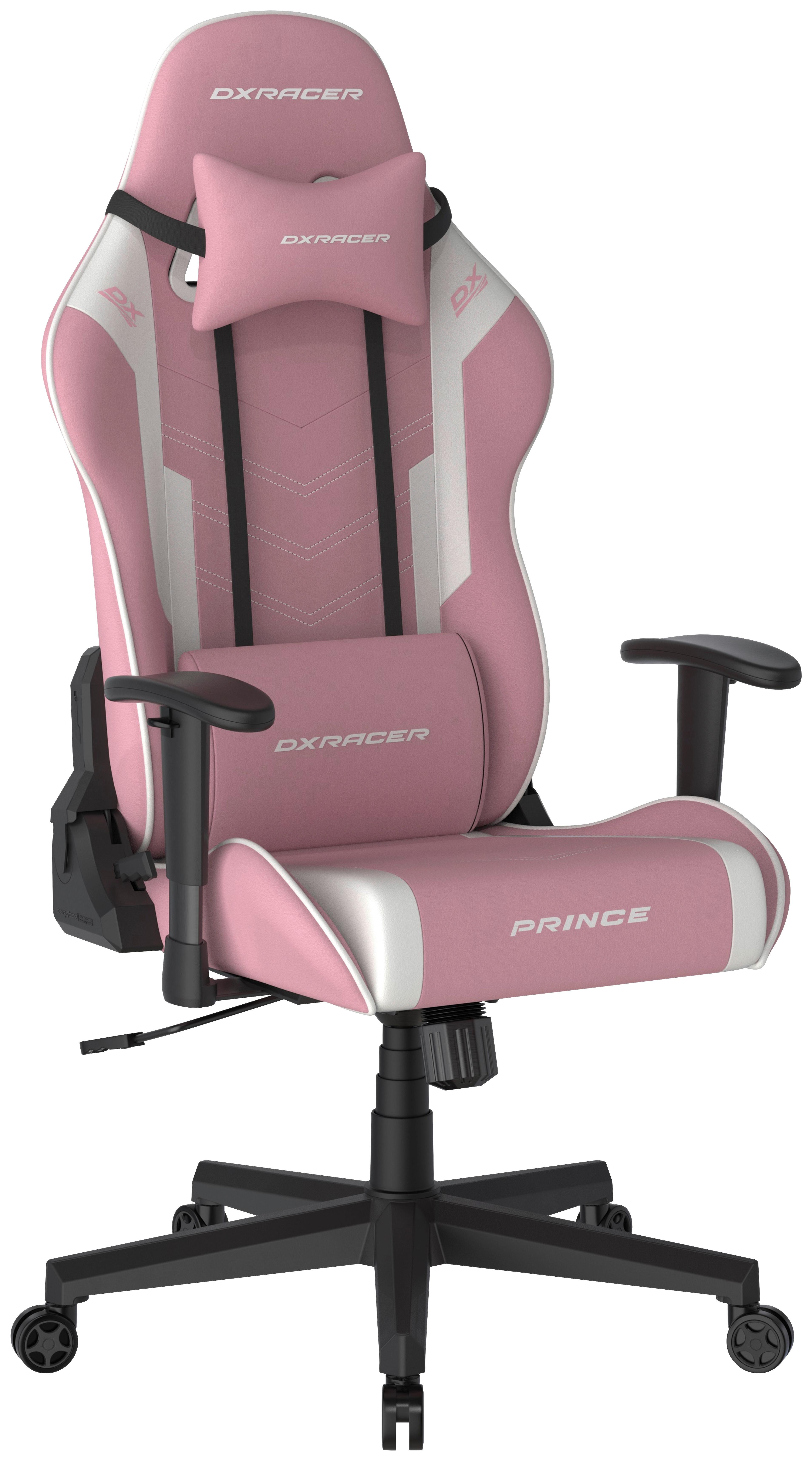 GAMINGSTOEL PRINCE - Wit/Zwart, Modern, Kunststof/Textiel (67/126/67cm) - Dxracer